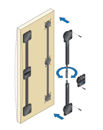 Wardrobe door straightener