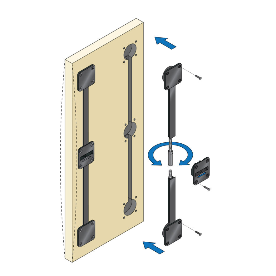 Wardrobe door straightener