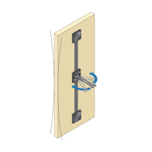 Door straightener adjustment